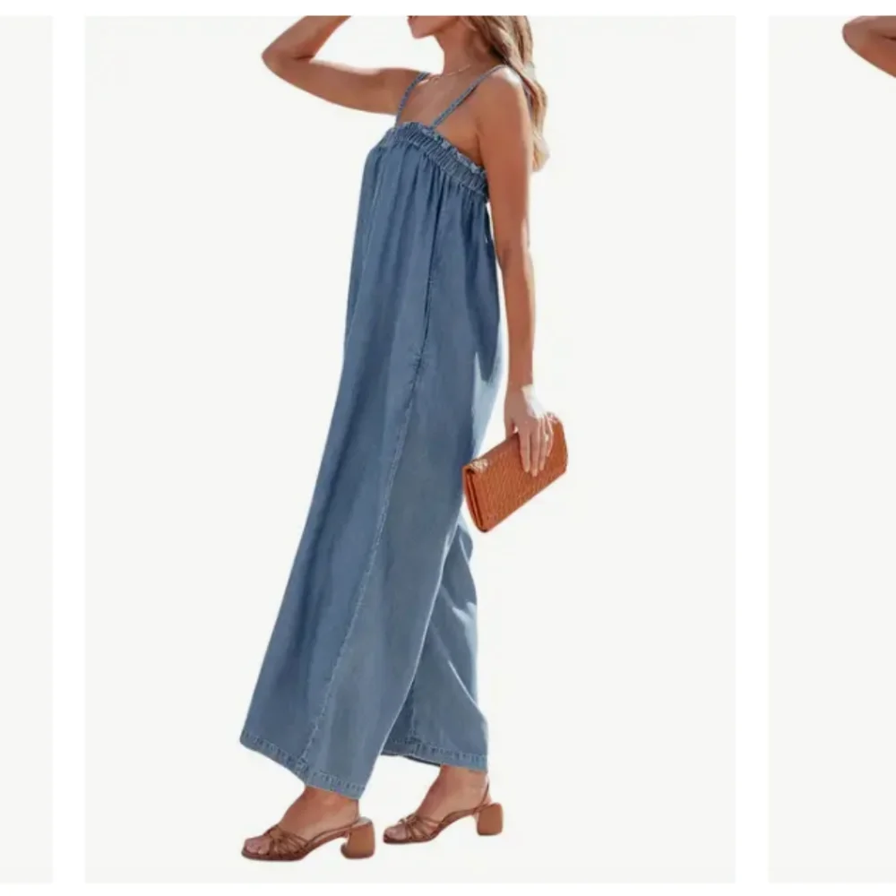 Blue Denim Jumpsuit ( L) - Picture 3 of 5